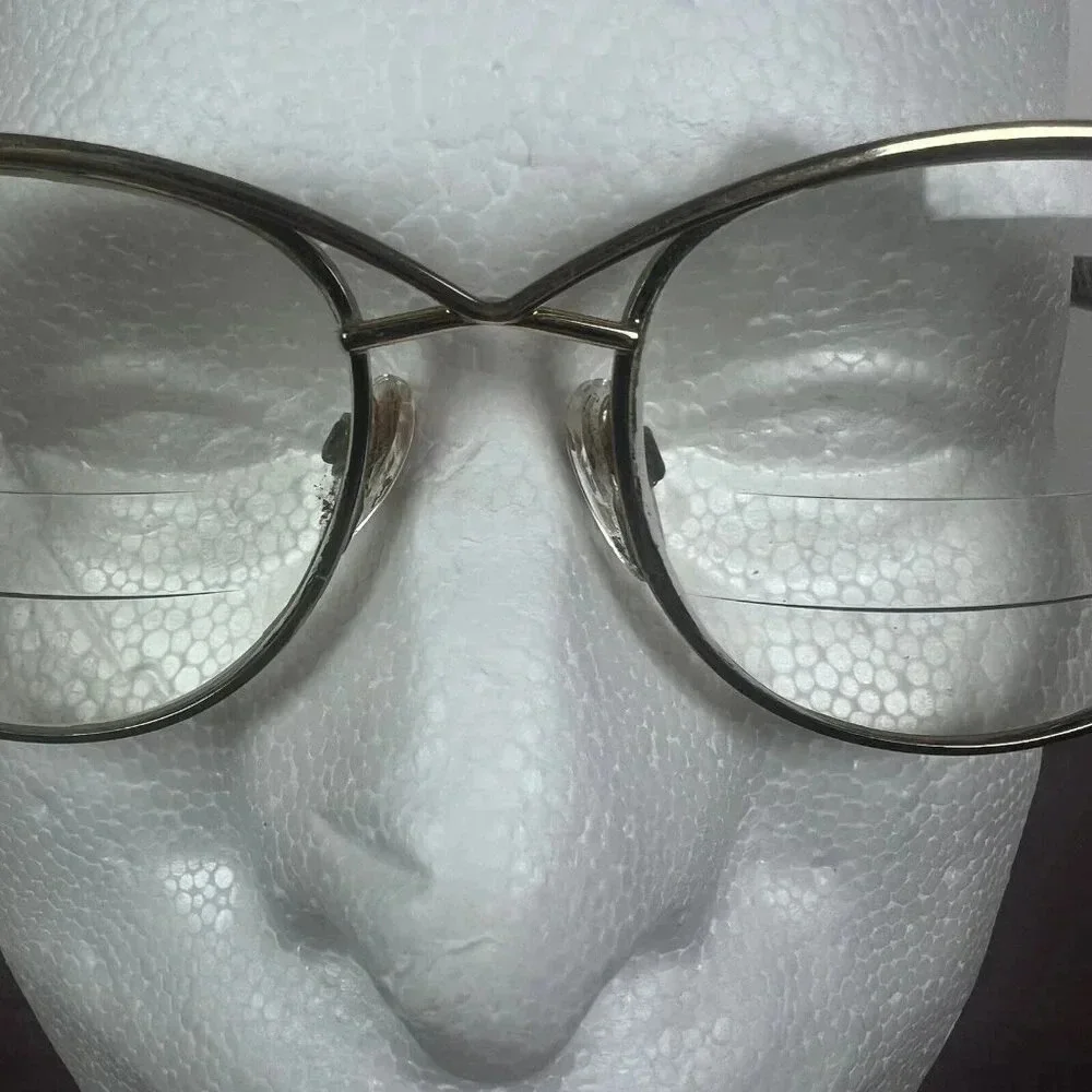 Vintage Silhouette M6264 Oval Glasses FRAME ONLY Women Tribal‎ Gold 56/17/135